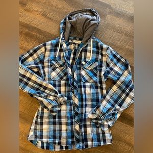Buckle x Depart West hooded flannel mens barely worn Medium